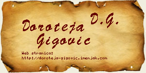 Doroteja Gigović vizit kartica